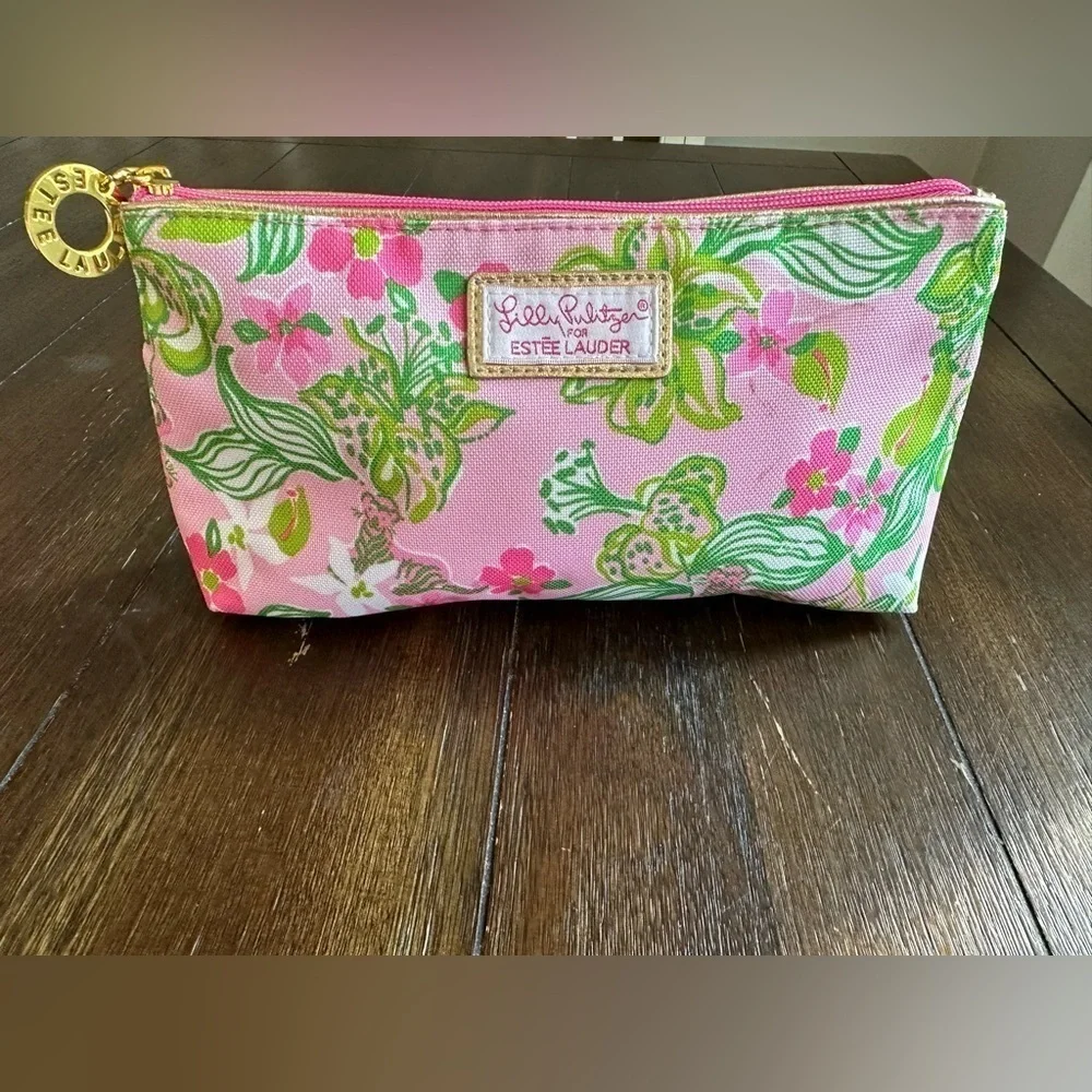 Lilly Pulitzer Clinique cosmetics bag
